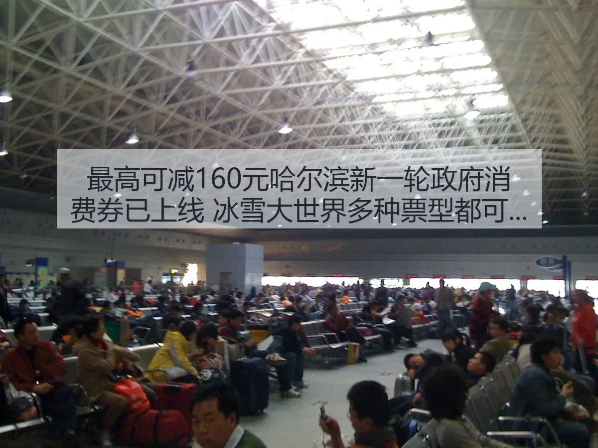 最高可减160元哈尔滨新一轮政府消费券已上线冰雪大世界多种票型都能用上，冰雪消费热度再升温